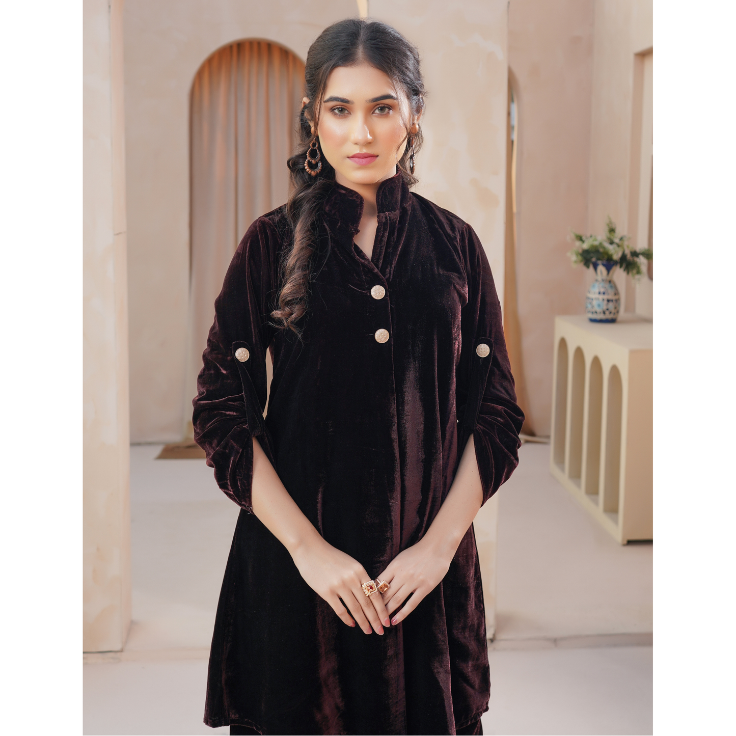 UMS-46 Velvet Co-Ords set by Simrans | Ready to Wear | Asian Clothes