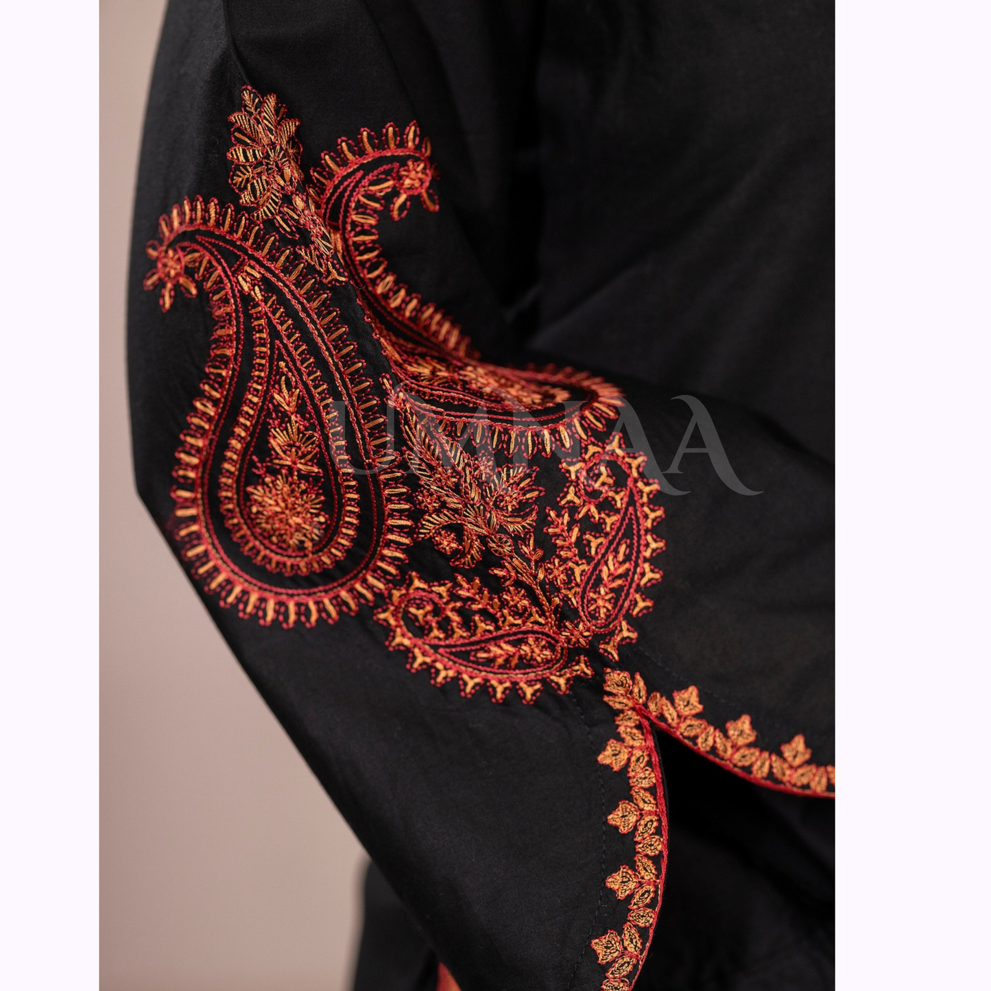 UA-155 Embroidered Slub Linen Farshi Shalwar Collection | Ready by Wear | Pakistani Dress Asian Clothes Umnaa