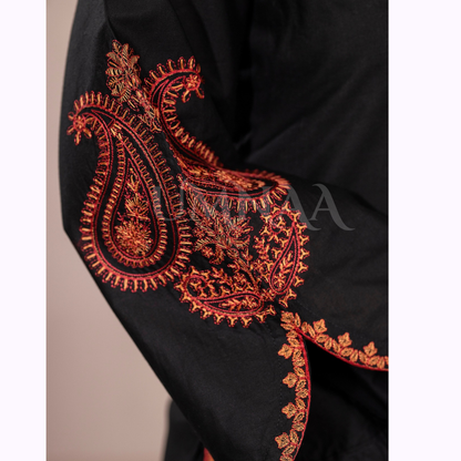 UA-155 Embroidered Slub Linen Farshi Shalwar Collection | Ready by Wear | Pakistani Dress Asian Clothes Umnaa