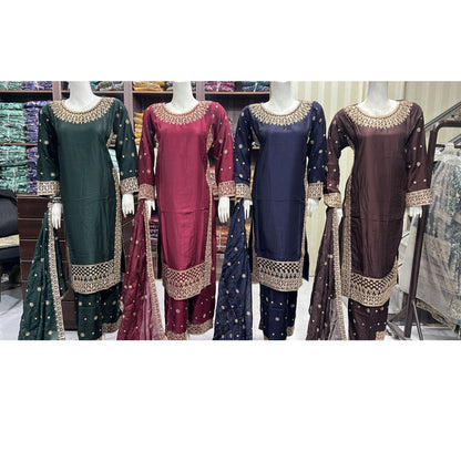 UA-167 Embroidered Viscose Mother Daughter Festive Collection by Umnaa