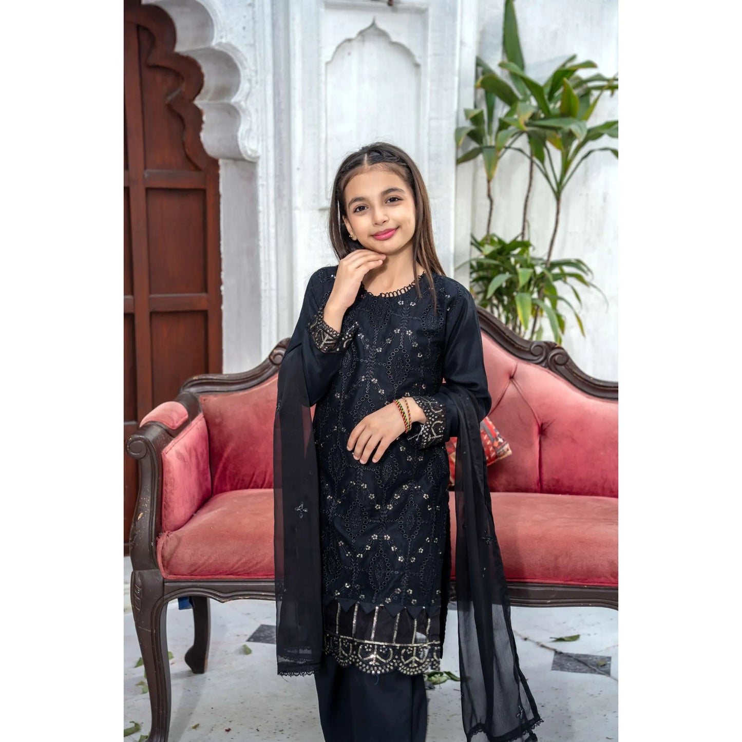 UMRZ-54 "Image Kari" Linen Festive Mother & Daughter Collection by Rangz