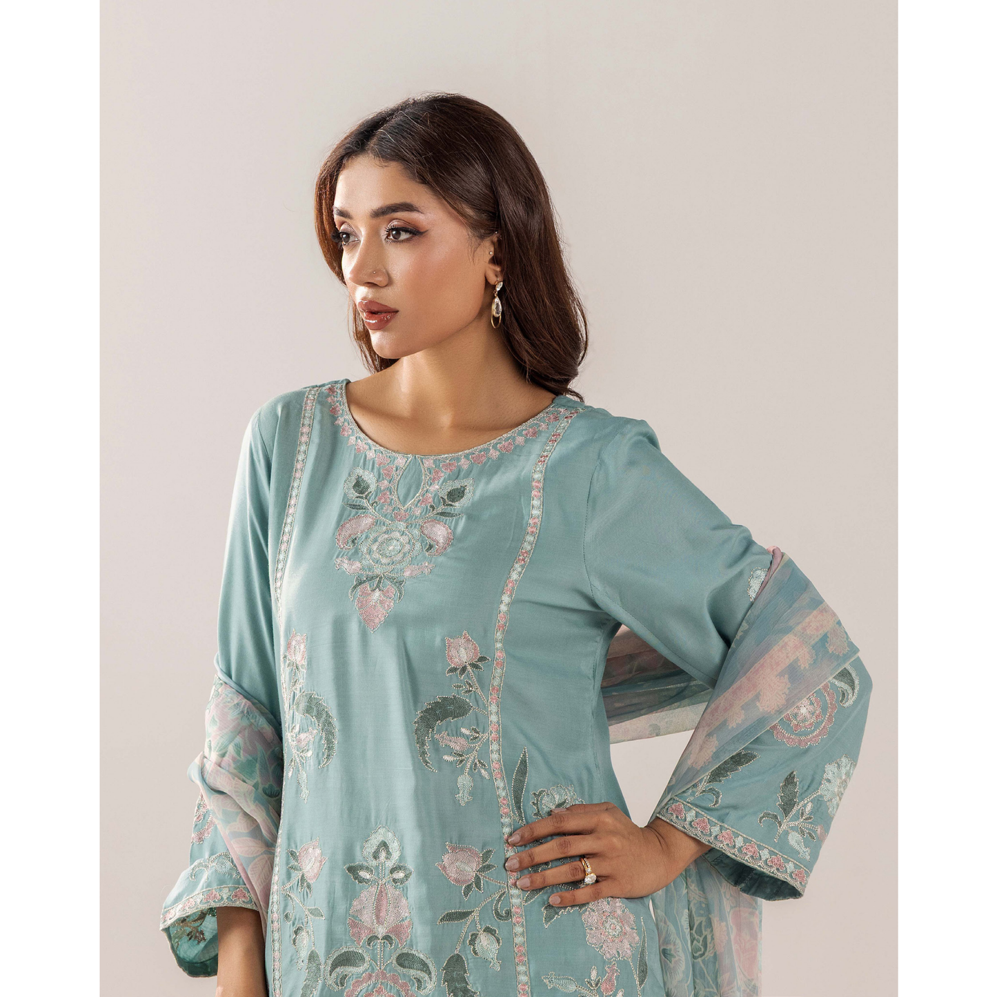UTT-19 VOL 5 Embroidered Printed Linen Festive Collection by Traditional Thread