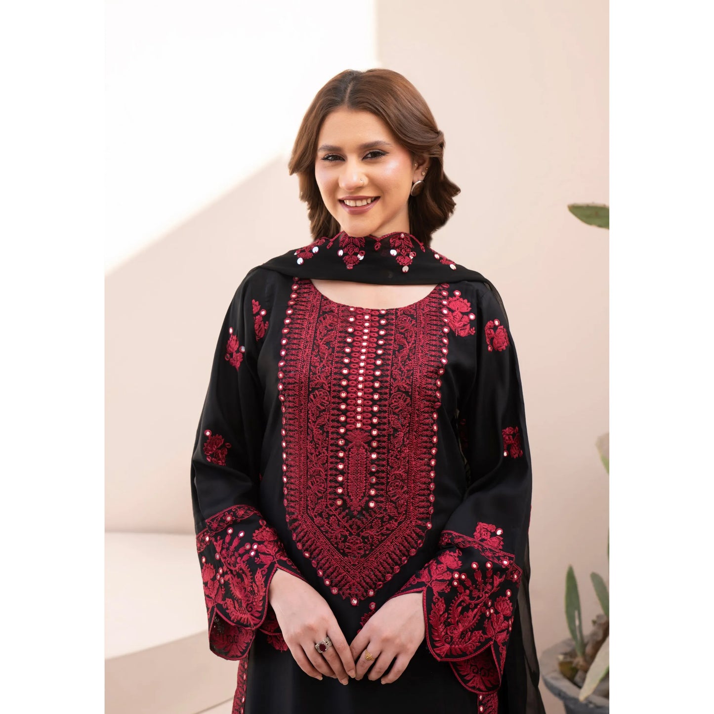 UA-179 Embroidered Linen Festive Collection by Umnaa