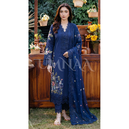 UA-191 Embroidered Cotton Collection 3 Piece | Ready to Wear | Asian clothes