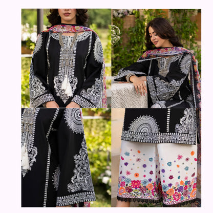 KC-1574 "Sunheri" Embroidered Festive Cambric Cotton Collection by Karma Collection