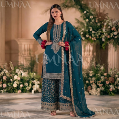 UA-210 Embroidered Chiffon Sharara Festive Collection by umnaa | Ready to Wear Pakistani Asian clothes
