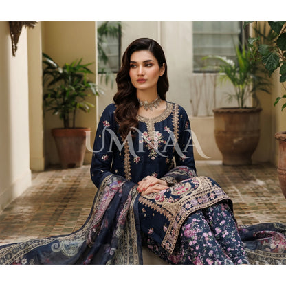 UA-211 Embroidered Viscose with Cotton Silk Sharara collection by Ready to Wear Pakistani Asian clothes
