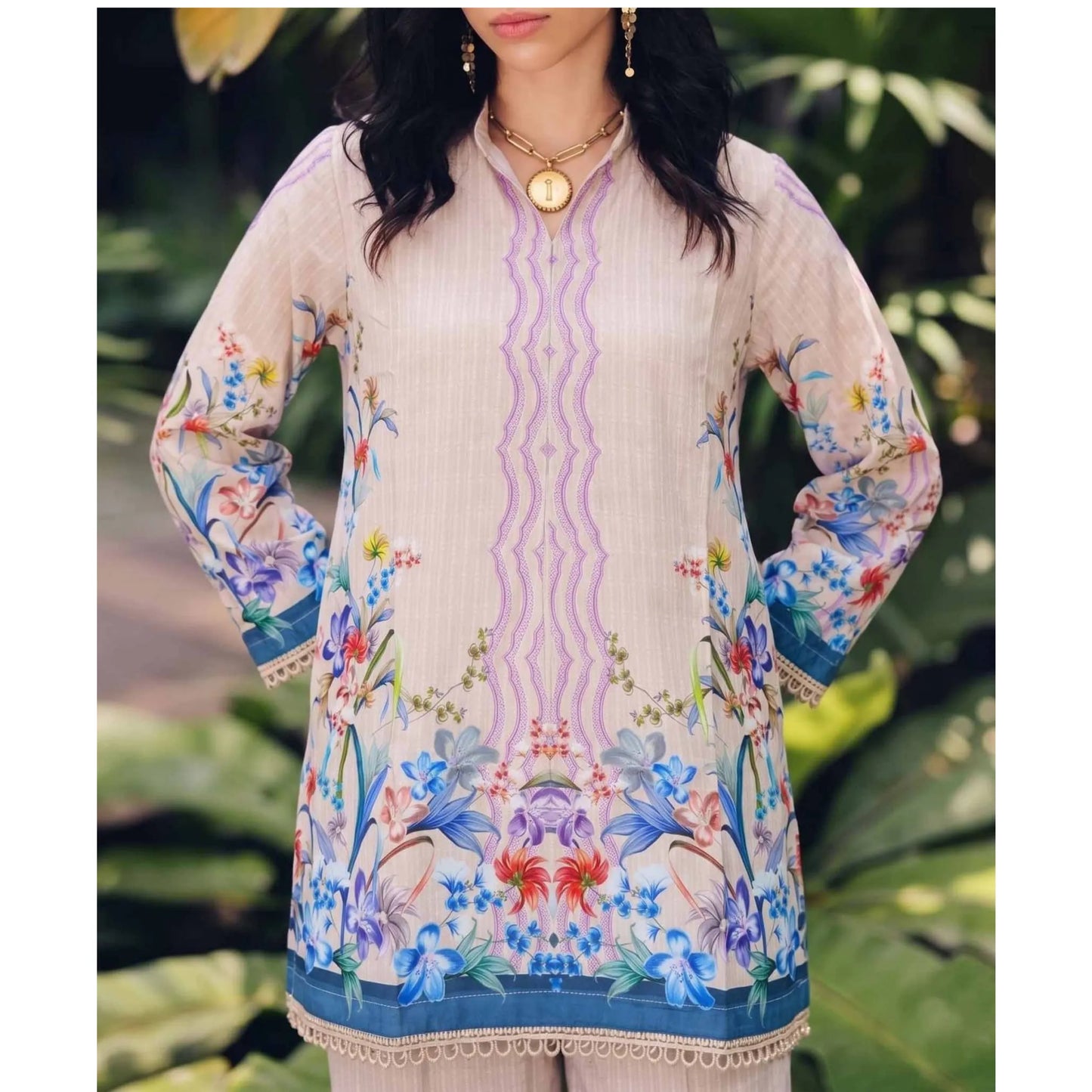 USN-20 Printed Lawn 2 Piece Co-Ord Set for Women | Soft Summer Casual Wear by Saphron