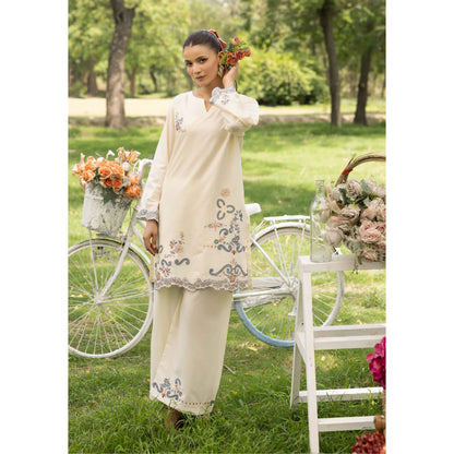 UMS-66 "Image Kari" Embroidered Lawn Co-Ords Set by Simrans | Ready to Wear Pakistani Asian clothes