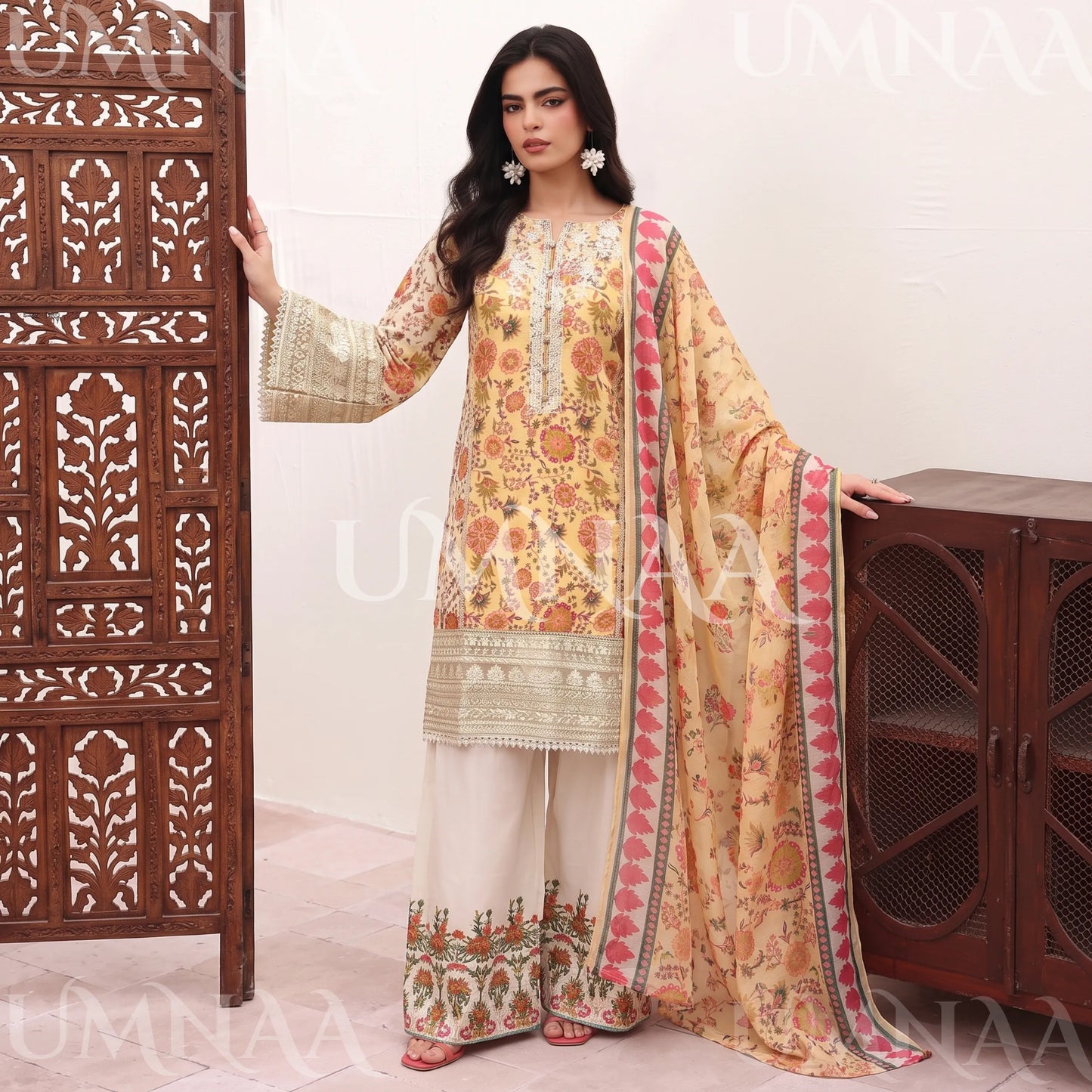 UA-334 Embroidered Viscose 3 Pc Collection Ready to Wear Pakistani Asian clothes by Umnaa