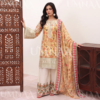 UA-334 Embroidered Viscose 3 Pc Collection Ready to Wear Pakistani Asian clothes by Umnaa