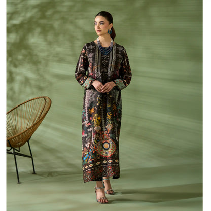 UAL-05 Printed Silk Kaftan Style Co-Ord Set Loose fit Casual Wear | Ethnic wear | ALLY'S