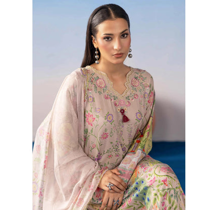 UMS-67 Ethnic Rozana by Simrans Poly Lawn Kaftan Co Ords set