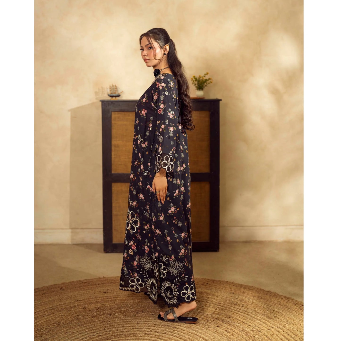 UGL-01 Printed Lawn Kaftan 2 Piece Set by Guzel