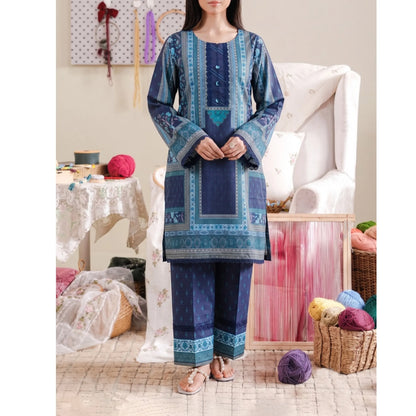 USN-28 Printed Lawn 2 Piece Co-Ord Set for Women | Soft Summer Casual Wear by Saphron