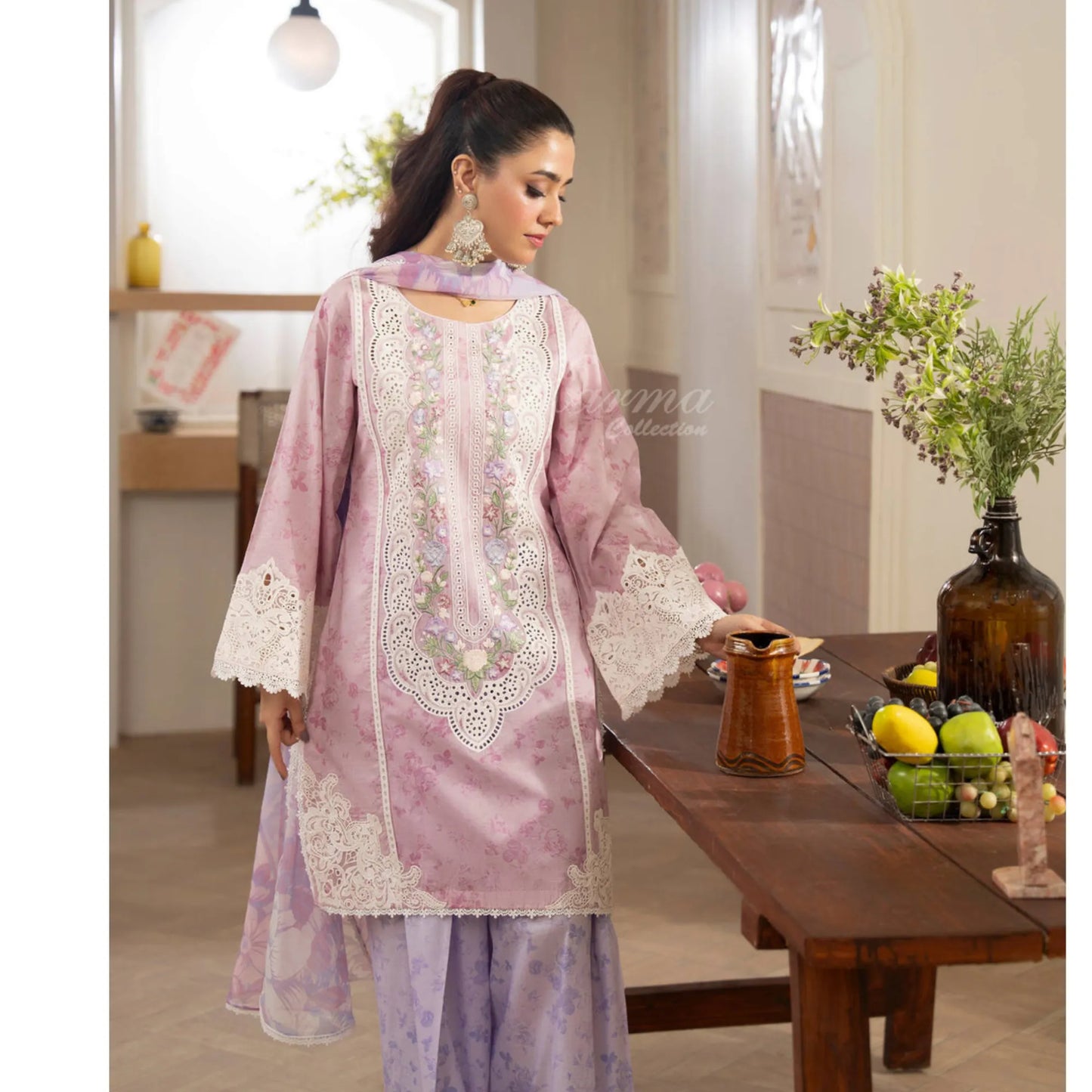 "Flora" Embroidered Lawn 3 Pc Collection | Karma Collection