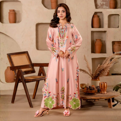 RA-40 Embroidered kaftan 2 Pc - Raniya.h