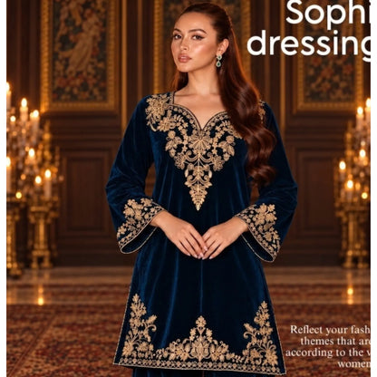 RA-42 Mehr-e-Noor Luxury Velvet Co-Ords | Raniya.h