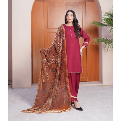 UMS-54 "Venus" by Simrans Palachi Shawl Linen Shalwar kammez Winter Collection
