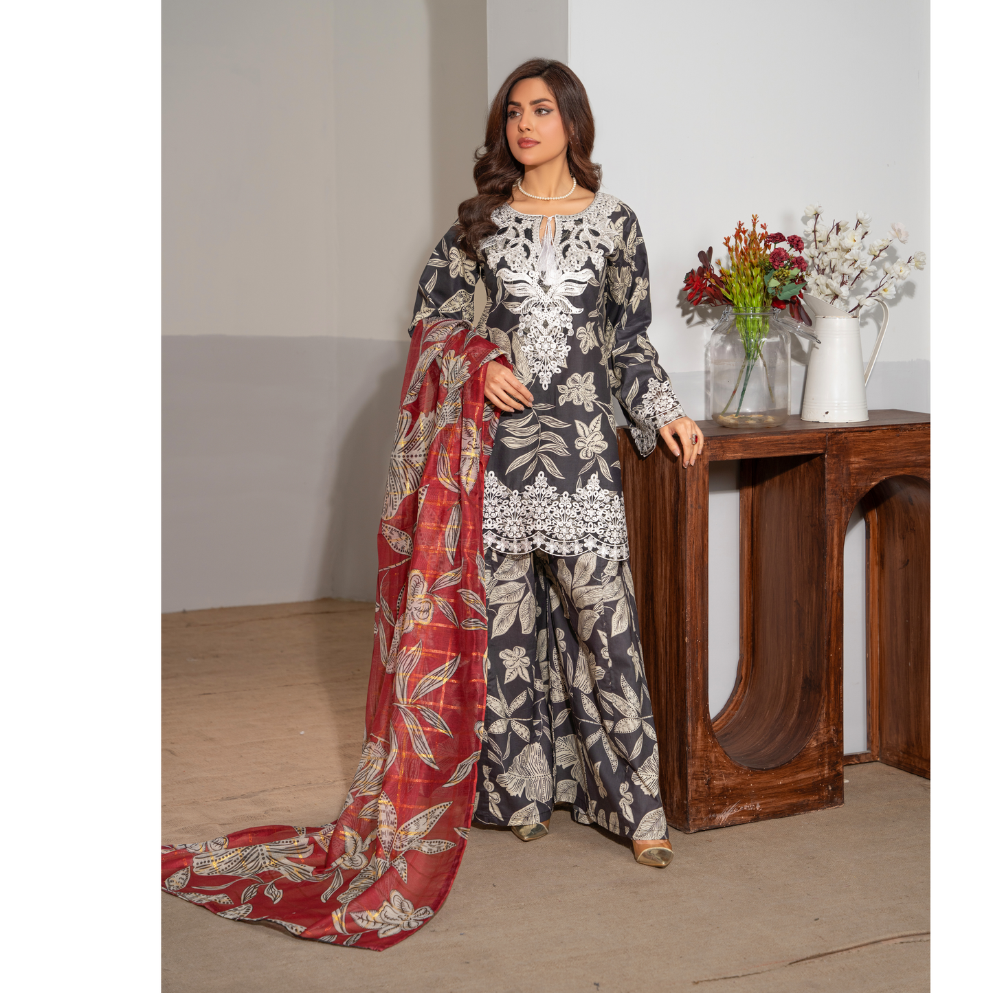 RA-14 3 Pc Embroidered printed Lawn Collection | Raniya.h |