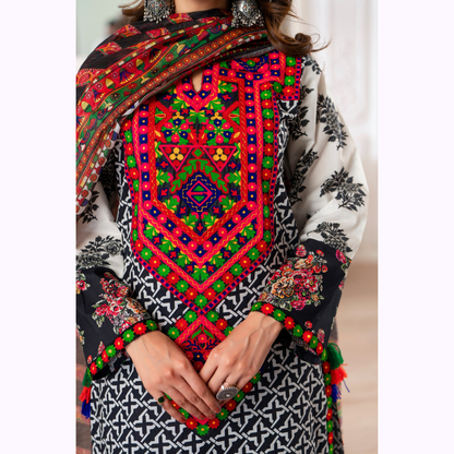 3 Pc Luxury Embroidered trendy Farshi Shalwar Collection | Eid Wear | karma collection