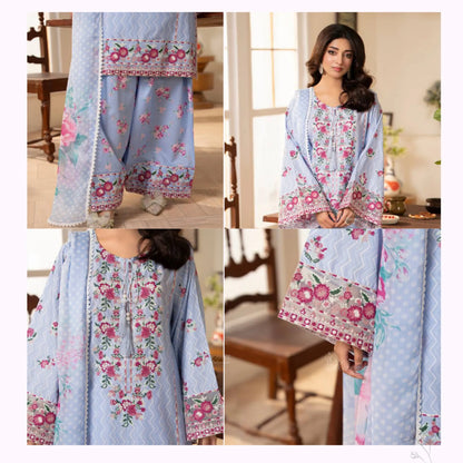 "Gulmahar" Embroidered Lawn Farshi Shalwar Collection by karma Collection