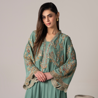 RA-26 Velvet Kaftan Dress Collection| Embroidered 1 Piece Festive Wear