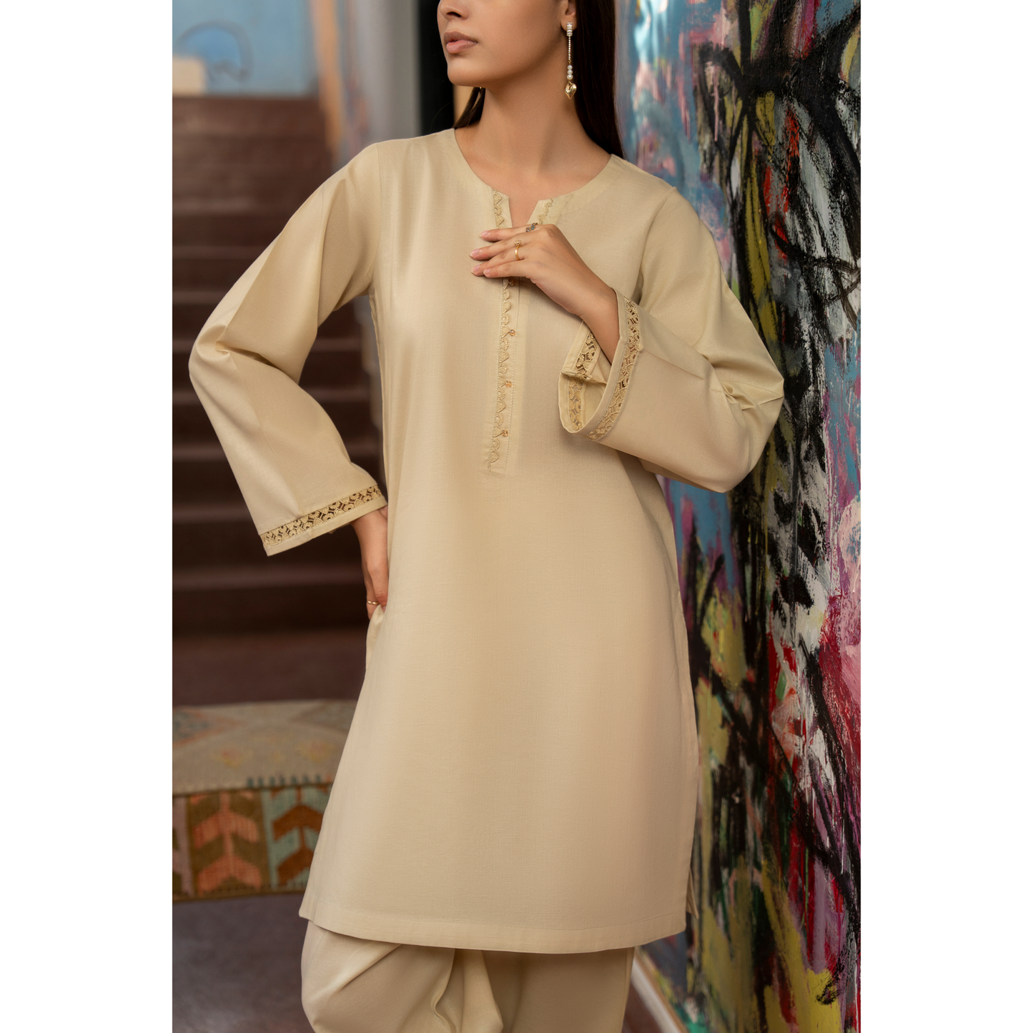 UCA-21 2 pc Summer Cotton Co Ord Set | Ready to Wear | Casuallite