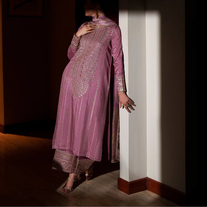 UCA-37 EALA Festive Embroidered Viscose Dress with Printed Silk Dupatta | Women’s Festive Wear Pakistani Designer Outfit by Casuallite