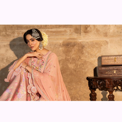 F-524 "Saj Dhaj" Embroidered Georgette Collection by Karma Collection