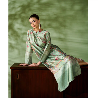 UAL-07 Printed Silk Kaftan Style Co-Ord Set Loose fit Casual Wear | Ethnic wear | ALLY'S