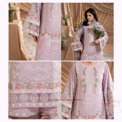 KC-1583 "AYRA" Embroidered Cambric Cotton Collection by Karma Collection