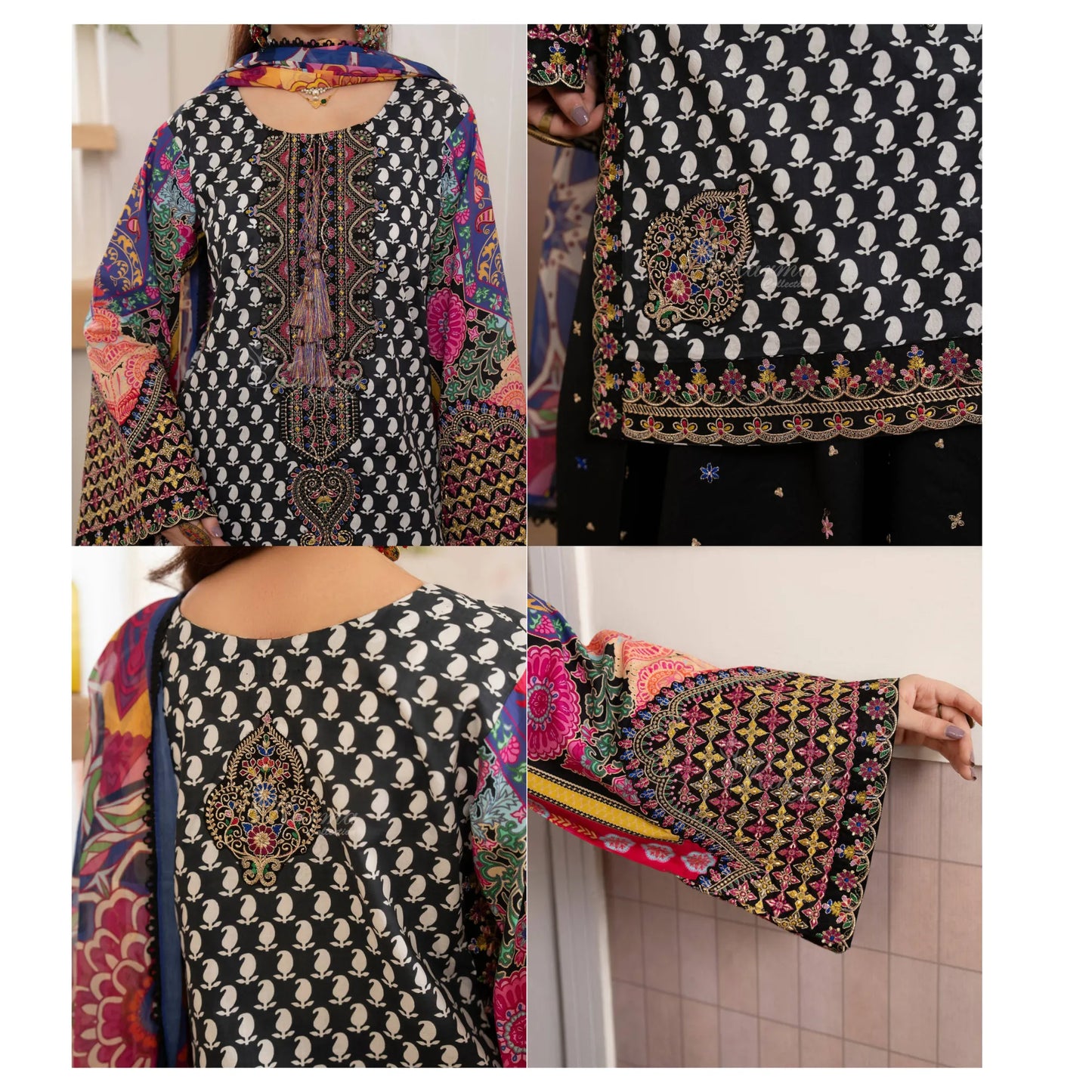 "Flora" Embroidered Lawn 3 Pc Collection | Karma Collection
