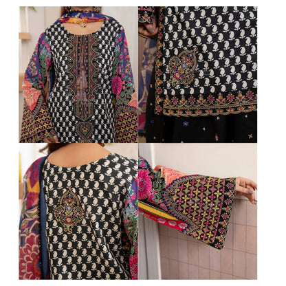 "Flora" Embroidered Lawn 3 Pc Collection | Karma Collection