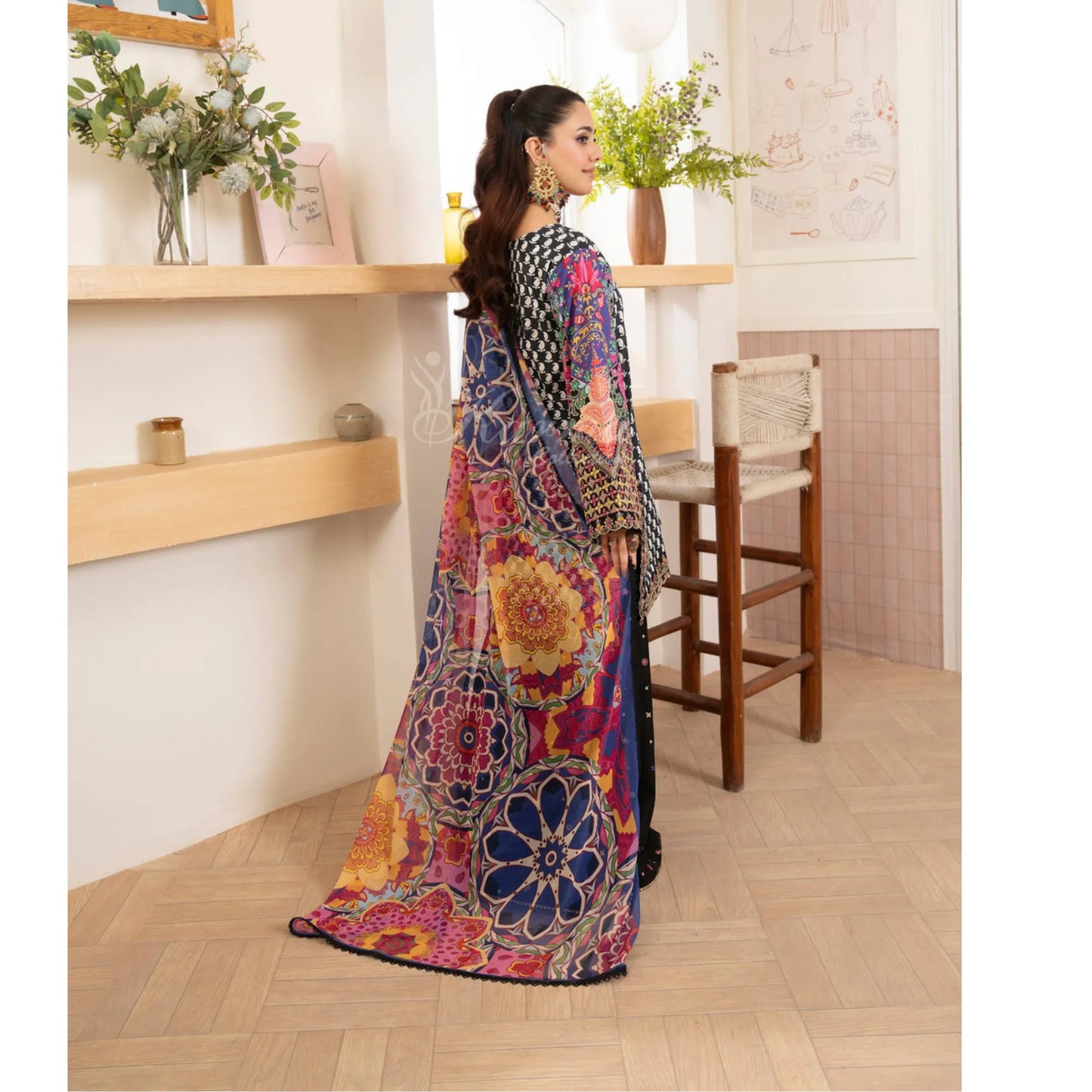 "Flora" Embroidered Lawn 3 Pc Collection | Karma Collection