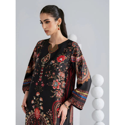 UAL-09 Printed Silk Kaftan with Trouser 2 Pc Set | Ally's