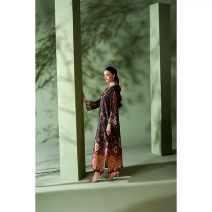 UAL-07 Printed Silk Kaftan Style Co-Ord Set Loose fit Casual Wear | Ethnic wear | ALLY'S