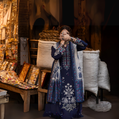 UCA-15 3 Pc Embroidered Cambric Cotton Ready to Wear Eid Collection by Casuallite