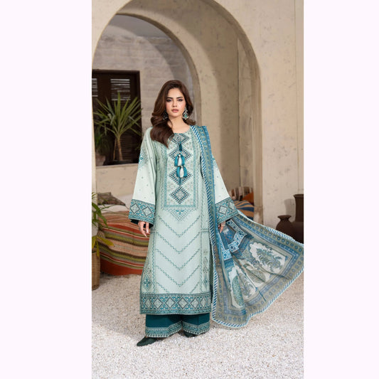 KC-1568 "Tabeer" Embroidered Festive Cambric Cotton Collection by Karma Collection