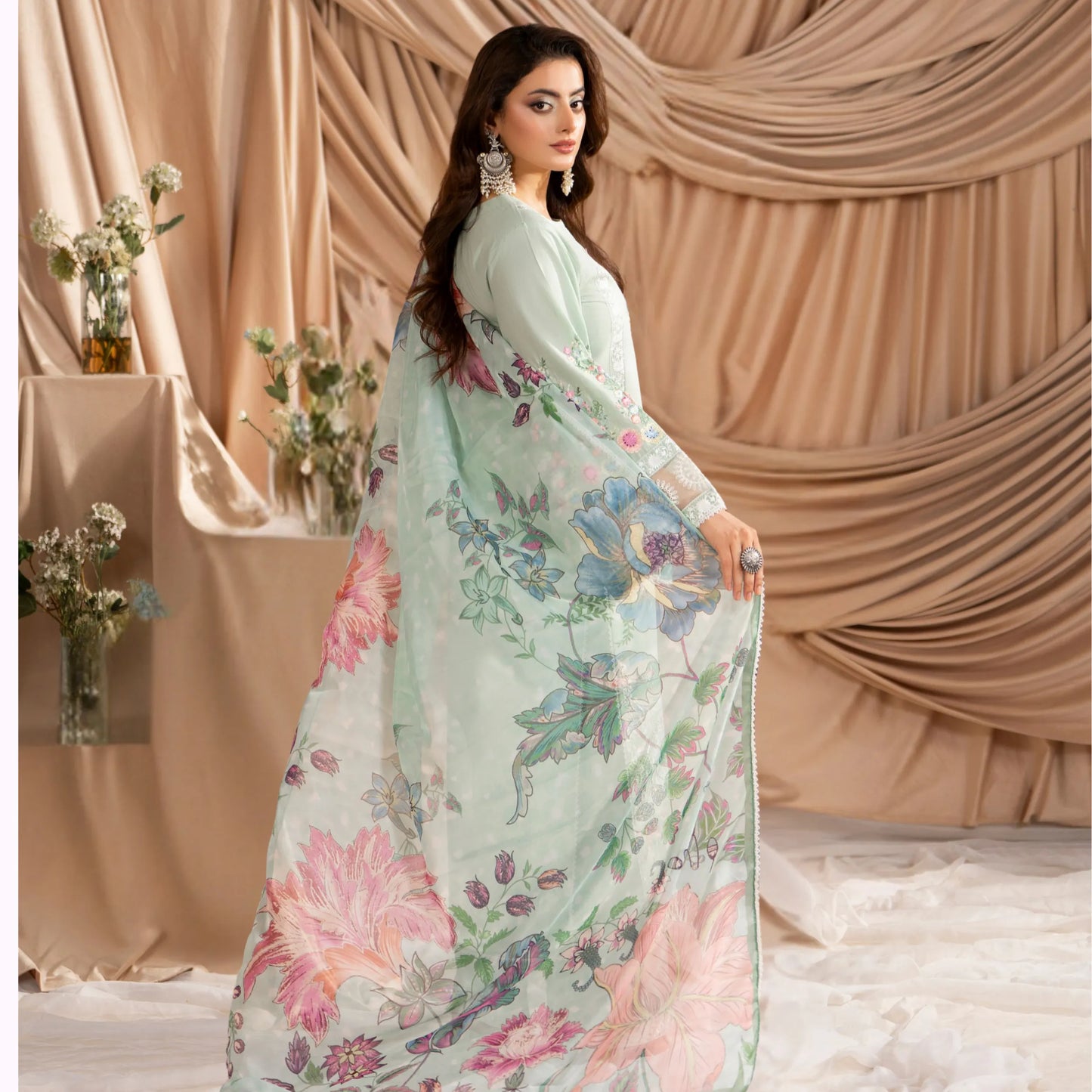 KC-1583 "AYRA" Embroidered Cambric Cotton Collection by Karma Collection