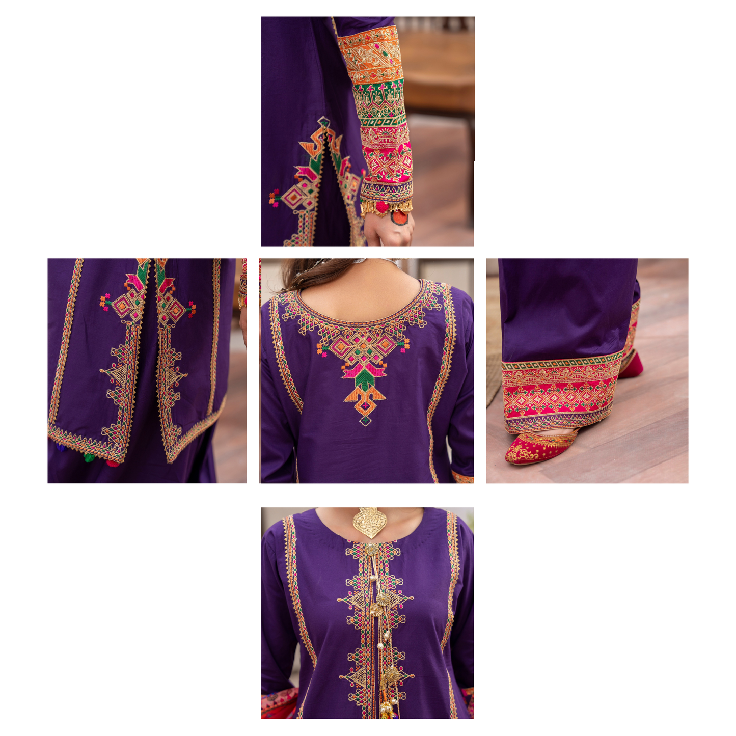 KC-1483 Embroidered Luxury Cambric Cotton farshi Shalwar Collection | Ready to Wear | Karma Collection