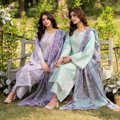 KC-1577 "Sunheri" Embroidered Festive Cambric Cotton Collection by Karma Collection