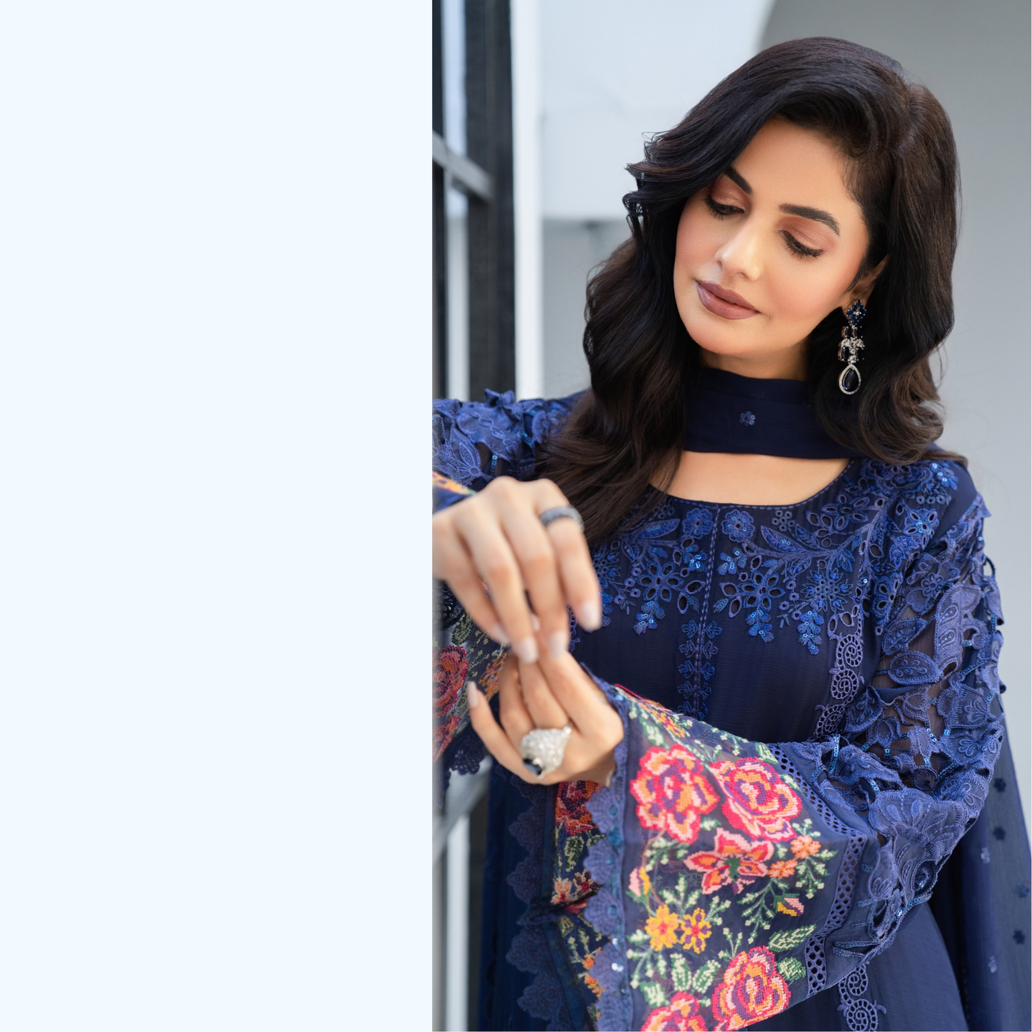 3 Piece Luxury Chiffon Ready to Wear Collection | karma Collection UMKC0903
