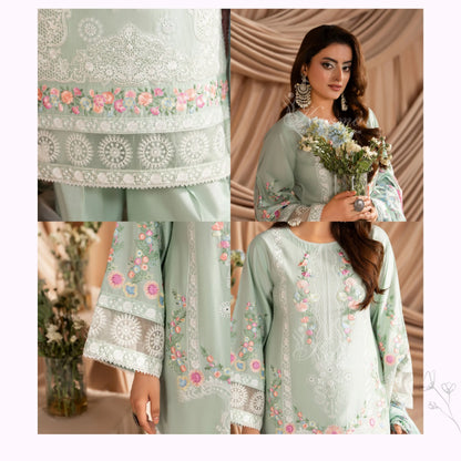 KC-1583 "AYRA" Embroidered Cambric Cotton Collection by Karma Collection