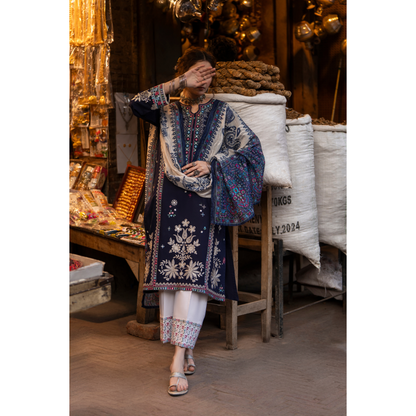 UCA-15 3 Pc Embroidered Cambric Cotton Ready to Wear Eid Collection by Casuallite