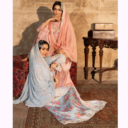 F-524 "Saj Dhaj" Embroidered Georgette Collection by Karma Collection