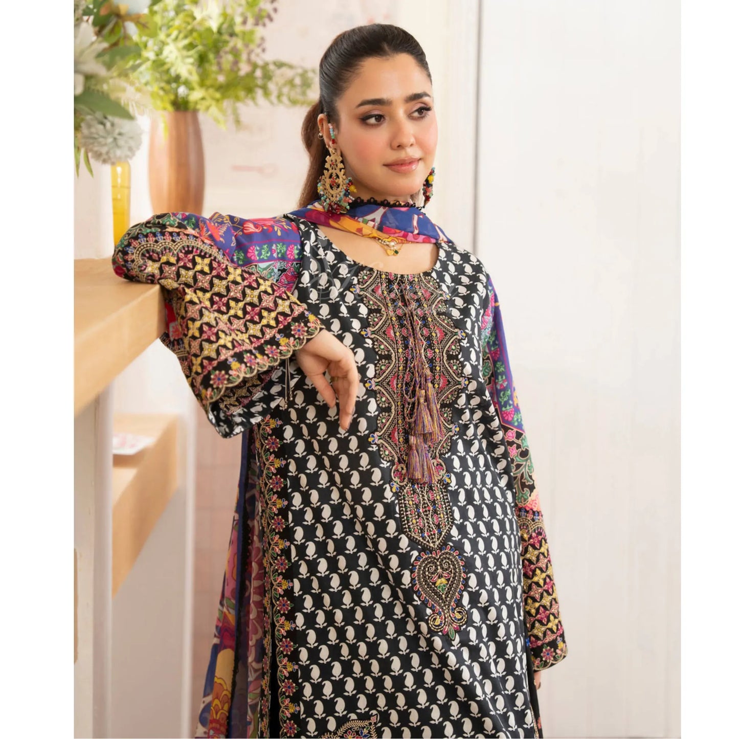 "Flora" Embroidered Lawn 3 Pc Collection | Karma Collection