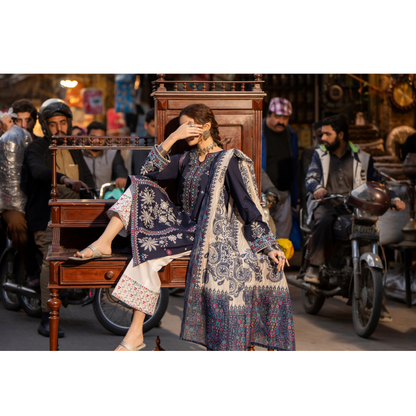 UCA-15 3 Pc Embroidered Cambric Cotton Ready to Wear Eid Collection by Casuallite