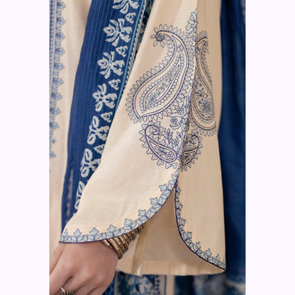 UKC-33 Embroidered Cambric Cotton Dress Ready to Wear 3 Pc - Karma Collection