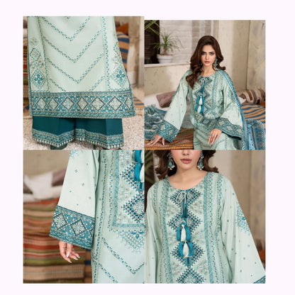 KC-1568 "Tabeer" Embroidered Festive Cambric Cotton Collection by Karma Collection